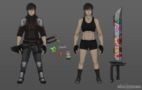 Concept art for the main character of Wulfesong, Alex