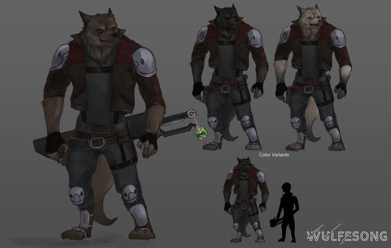 Wulfesong Concept Art - Wolf Form