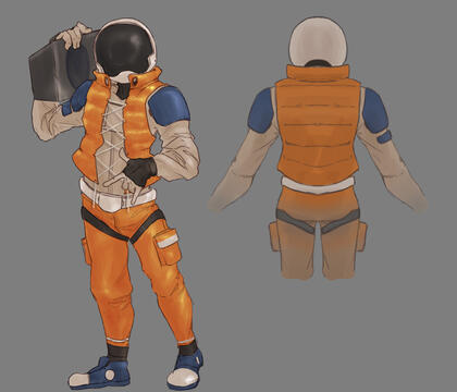 Astronaut with Boombox - Concept Art